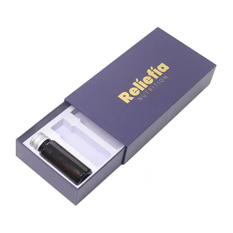 Luxury Gold Foil Logo Drawer Peptide Vial Packaging Boxes