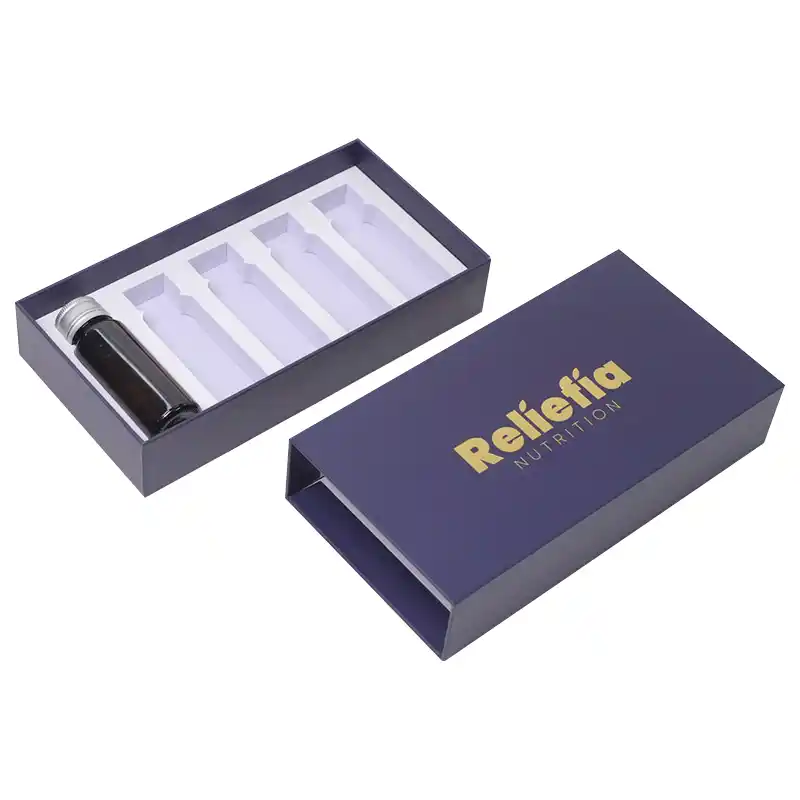 Luxury Gold Foil Logo Drawer Peptide Vial Packaging Boxes