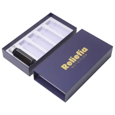 Luxury Gold Foil Logo Drawer Peptide Vial Packaging Boxes
