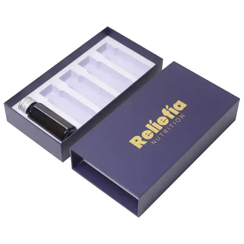 Luxury Gold Foil Logo Drawer Peptide Vial Packaging Boxes
