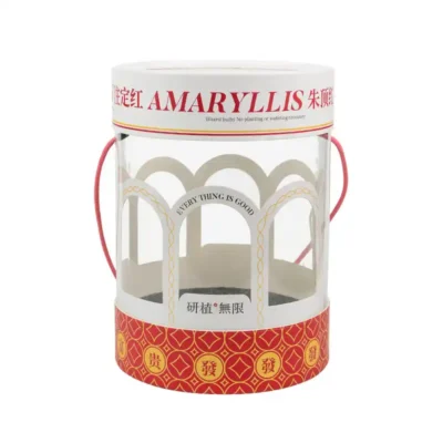 PVC Window Composite Coated Paper Tube Flower Packaging