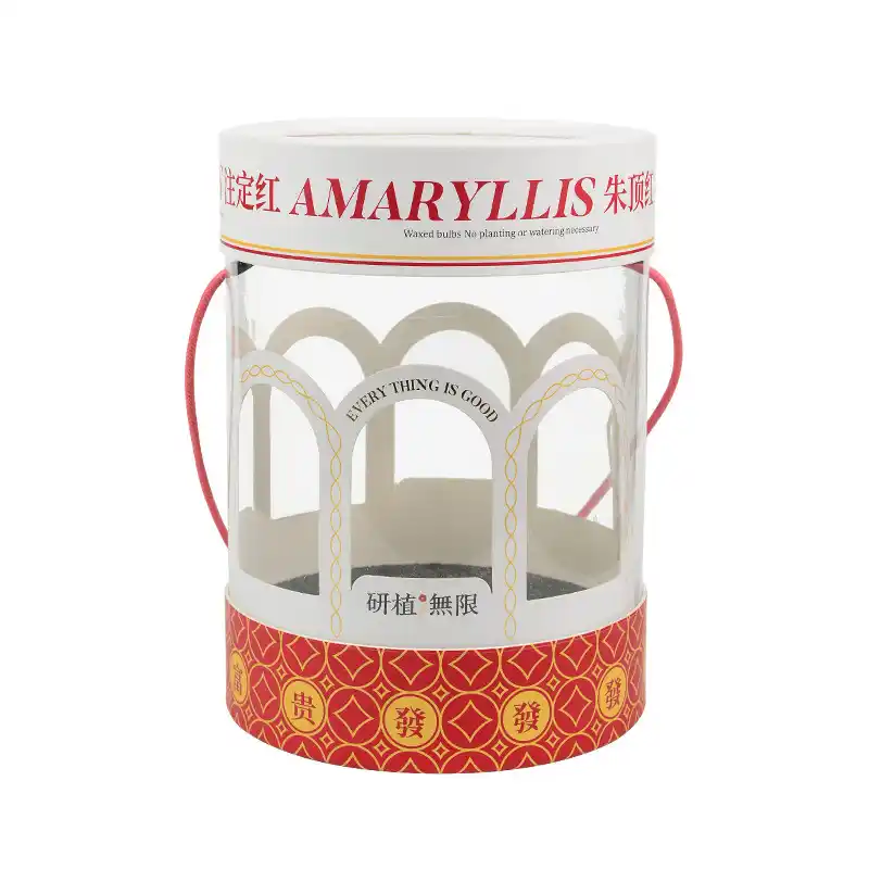 PVC Window Composite Coated Paper Tube Flower Packaging