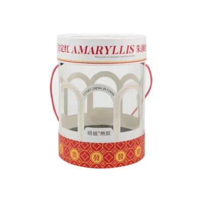 PVC Window Composite Coated Paper Tube Flower Packaging