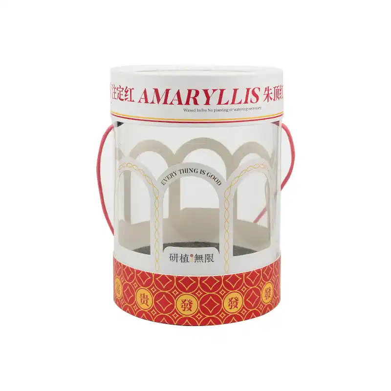PVC Window Composite Coated Paper Tube Flower Packaging