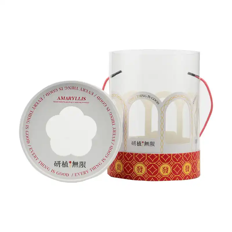 PVC Window Composite Coated Paper Tube Flower Packaging