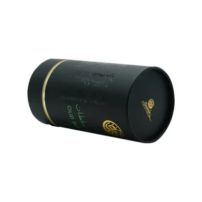 Recyclable Gold Foil Cosmetic Black Paper Tubes Packaging
