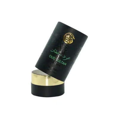 Recyclable Gold Foil Cosmetic Black Paper Tubes Packaging