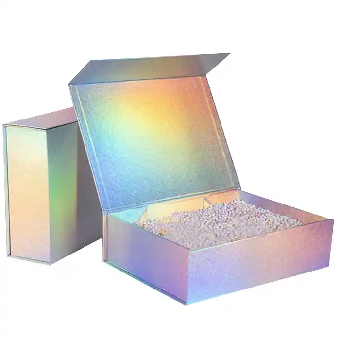 Wholesale Custom Size Shiny Holographic Packaging Boxes