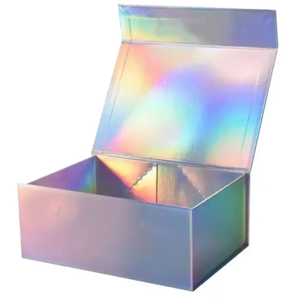 Wholesale Custom Size Shiny Holographic Packaging Boxes